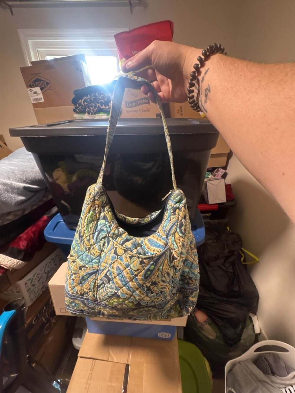Vera Bradley Quilted Cotton Paisley Hobo Shoulder Bag